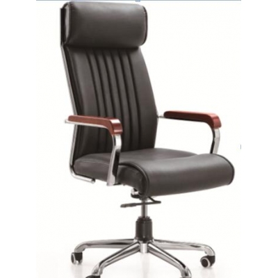 红枫 黑色环保皮 8850A 金属骨质办公椅 现代办公椅