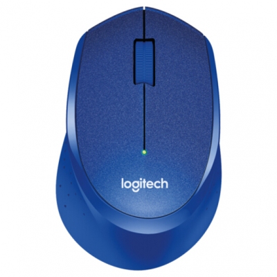 罗技（Logitech）M330 无线静音鼠标 蓝色（10个/箱）